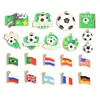 Chaveiro Pingente de Liga Metálica DIY com Gotejamento de Óleo Copa do Mundo Esportiva Futebol Pingente de Emblema Comemorativo W538