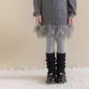 Manguitos de pierna de algodón Shoeshang para niñas para otoño e invierno, calcetines gruesos y cálidos de cachemir apilables, versátiles para combinar con leggings, para niñas y niños pequeños