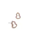 Brincos de Cabaça Kirin de Alto Padrão Banhados a Ouro Rosa 18K Incrustados com Diamantes e Ágata Vermelha Brilho Leve Venda Direta da Fábrica