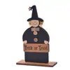 Decoraciones Nuevas Transfronterizas de Halloween, Adornos de Madera Pintados de Bruja Fantasma, Accesorios para Disfraces de Fiesta, Adornos