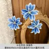 3 Lirios de Princesa Artificiales para Decoraciones de Boda, Decoración de Salón de Banquetes de Hotel, Arreglo de Habitación de Boda, Arreglo Floral de Piso