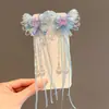 Par de Grampos Acessórios Super Fada Hanfu Grampos Antigos para Cabelo Infantis Acessórios de Cabelo com Borla de Bebê Princesa Grampo de Cabelo Estilo Chinês para Menininha