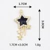 Joyería de aleación, accesorios de galvanoplastia para bricolaje, colgante de pulsera con incrustaciones de estrella de cinco puntas con un solo punto de suspensión, venta al por mayor transfronteriza