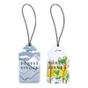 Colgante de Fragancia para Coche con Tema Bosque de las Cuatro Estaciones con Ilustración de Paisaje Pintada a Mano, Colgador de Aroma para Coche de Larga Duración
