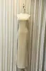 Vestido Slim com Alças Finas Embelezado com Strass Estilo Francês para Mulheres, Vestido de Festa Longo de Luxo de Alta Qualidade, Costas Abertas para Festa Anual
