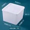 Caja de Almacenamiento Cuadrada Blanca y Negra Plástico Marco para Condimentos Material sin Marco Revestimiento de Gabinete Cuadrado con o sin Tapa Transparente