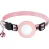 Collar para Gato de Venta Caliente Transfronterizo con Cascabel, Adecuado para Airtag, Reflectante, Cubierta de Silicona del Mismo Color, Localizador para Perros y Gatos