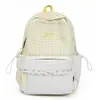 Mochila Delicada Rosa Pêssego com Bolinhas e Renda, Mochila Fofa de Alto Valor para Passeios de Férias de Alunos do Ensino Fundamental