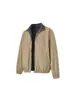Chaqueta de Otoño Cuadros Doble Cara Forn3 para Hombre, Corte Holgado, Chaqueta Harrington Retro Casual con Cuello de Solapa