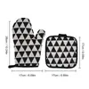 Guantes de cocina sencillos de algodón y lino para microondas, guantes de horno gruesos resistentes a altas temperaturas, guantes de horneado para el hogar, venta al por mayor desde el fabricante