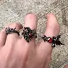Anel Aberto Punk Estilo Sem Remetente Europeu e Americano Estilo Escuro Borboleta Flor Irregular Hip-hop Moda de Rua Fried
