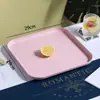 Conjunto de bandejas retangulares grandes nórdicas para uso doméstico, conjunto de xícaras de chá, bandeja de servir e prato de frutas de plástico moderno e criativo