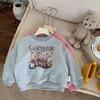 Sudadera de terciopelo de invierno para niños, nueva, de dibujos animados para niños, cuello redondo, terciopelo fino, prenda interior, top de terciopelo de invierno