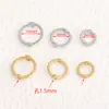 Anel de Aço Inoxidável Banhado a Ouro 18K com Contas Perfuradas que Preservam a Cor Anel de Contas Rosqueadas com Duplo Furo Acessórios para Tecelagem e Montagem de Joias DIY