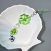 Campanilla de viento con cuentas de trébol Colgante de cámara CCD Llavero Accesorio versátil para bolso Cadena para teléfono Correa Pequeño regalo