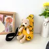 Bolso de pecho para niños, otoño e invierno, nuevo y lindo bolso para niños con diseño de oso, bolso bandolera de hombro para niños con dibujos animados, venta al por mayor