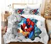 Amazon Textil para el Hogar Juego de Tres Piezas Cuatro Piezas Funda de Edredón con Estampado Digital Dibujos Animados Spiderman Ropa de Cama Estampado 3D