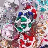 Novo Estilo Coração de Strass em Forma de Luz Luxo Pérola Diamante Bola Furo Reto Contas DIY Corrente para Celular Chaveiro Corrente de Bolsa Acessórios