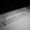 Banqueta Pequena de Acrílico Ondas d'Água, Banqueta Baixa para Uso Doméstico, Banqueta Transparente para Banheiro, Banqueta Impermeável para Banho, Banqueta Pequena para Trocar de Sapatos