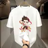Camiseta de Manga Corta Estilo Hong Kong para Mujer Verano Estilo Japonés 2024 Camiseta de Manga Corta para Hombre y Mujer Versátil de Moda Camiseta Blanca de Moda t