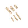 Zircón oval poroso con baño de oro de 14 quilates que conserva el color, espaciador para pulsera de perlas de doble fila, accesorios para pulseras DIY hechas a mano con cuentas