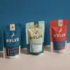Bolsa de café de papel kraft blanco de 125g buena bolsa de café de papel kraft no aluminizado de protección ambiental autosoportante de 150g con válvula de aire para café