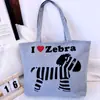 Bolso de Hombro Nuevo Estampado, Bolso de Lona para Mujer de Mano, Bolso Tote Estilo Coreano de Gran Capacidad, Bolso Artístico para Estudiante
