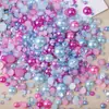 Tamaño Mixto 3-10 mm Semicírculo Plástico Imitación Perla Diamante Accesorios para Joyería DIY Decoración para Uñas Parche de Resina Perlas