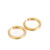 Aretes de aro liso simple transfronterizo acero inoxidable hebilla de oreja temperamento Joker hombres y mujeres parejas hebilla de oreja básica al por mayor