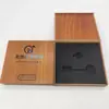 Empaque de Terminal Caja de Madera Almacenamiento Soporte Interior Impresión de Logo Música para Coche Tapa abatible Caja de Empaque USB Digital