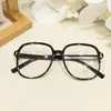 Gafas con Montura Color Té Mate para Hombre, Lentes Planos de Moda para Rostro Grande con Protección contra Radiación de Luz Azul para Mujer, Aspecto Natural, Deseo Puro, Monturas de Gafas Retro de Montura Grande