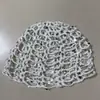 Nuevo Sombrero de Algodón para Adultos con Lentejuelas, Turbante Hueco, Gorro de Malla Tejida de Color Sólido, Pañuelo de Red de Moda