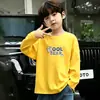 Camiseta de Manga Larga de Moda para Niños 100% Algodón 2026 Dibujos Animados Niños Primavera/Otoño Cuello Redondo Niños Medianos/Grandes Camiseta Base