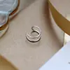 Clip de Oreja Cruzado de Doble Línea, Pendientes de Clip para Hueso de la Oreja Personalizados y Geniales Sin Perforación y Ganchos para Oreja para Parejas Hombres y Mujeres