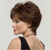 Nuevo cabello corto rizado para mujer europeo y americano, cabello corto castaño, juego de peluca micro-rizada, peluca africana de comercio exterior en stock, cabello de generación