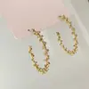Brincos Europeus e Americanos Transfronteiriços Exagerados Argolas Lisas com Pino de Prata S925 Joias de Estilo Minimalista de Luxo Leve de Nicho