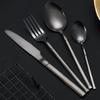 Temu transfronterizo vajilla de acero inoxidable serie caballero hotel vajilla occidental brillante cuchillo tenedor cuchara para bistec cuchara de postre al por mayor