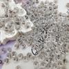 Cuentas de arroz transparentes con núcleo floreciente de tinta de 4 mm, sueltas, hechas a mano, para pulseras y collares, material de horquilla antigua.
