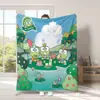 Manta Linda de Dibujos Animados Sanrio para Exportación Transfronteriza Tipo Manta de Franela Estampada Manta para Cuatro Estaciones y Descanso para el Almuerzo con Aire Acondicionado