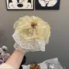 Nuevo Scrunchie de Organza con Encaje Floral de Alta Gama para Verano, Lazo para Cola de Caballo para Mujer