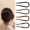 Novo Grampo de Cabelo em Forma de U Estilo Chinês para Mulheres 2025 Novo Grampo Elegante para a Parte de Trás da Cabeça, Grampo com Cabeça de Bola, Pente Grampo