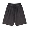 320g algodão puro retrô gradiente bicolor shorts desgastados folgados masculino e feminino casual esportivo oversize
