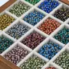 Nuevo Estilo Chino 4mm Núcleo Teñido Dorado Vidrio Cuentas de Arroz Sueltas Pulsera Collar Hecho a Mano DIY Accesorios