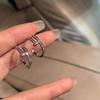 @Oferta Especial@ Novos brincos de argola microcravejados no estilo coreano, brincos versáteis com design exclusivo para mulheres.