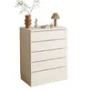Cómoda tipo crema, mueble de almacenamiento para dormitorio, mesa de alimentación infantil, mueble de almacenamiento, mueble de almacenamiento de pared para sala de estar, mueble de ocho cajones, blanco