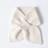 Bufanda de Cachemir para Niños de Otoño e Invierno, Bufanda con Lazo para Niñas, Calentador de Cuello Cruzado Cálido de Punto Versátil para Niños