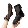 Botas de Malla de Verano 2025 Nuevas Transpirables Explosiones Botas de Mujer Malla Hueca Botas Martin Botines Malla Botas Altas