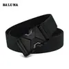 Cinturón de Lona de Alta Elasticidad Baluma Cinturón Táctico de Nailon para Hombre Cinturón de Hebilla de Moda Cinturón Versátil para Pantalones