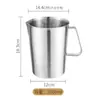 Taza medidora de acero inoxidable 304 con tapa Herramienta para hornear Comercial con escala Tienda de café y té con leche 1 litro
