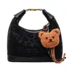 Bolso bandolera de hombro retro casual 2026 otoño e invierno nuevo de gran capacidad, moderno, con textura, estampado de leopardo, estilo bolsa de albóndiga